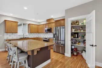 Reach in pantry in kitchen