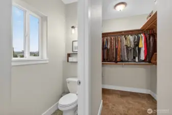 Primary with large walk in closet