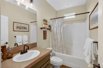 Full Bathroom off landing on upper level