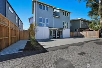 1 parking space in back off the alley