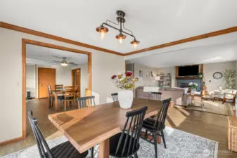 Dining to living room