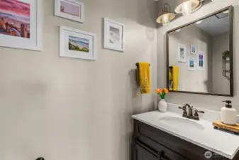 Separated 1/2 bath for guests