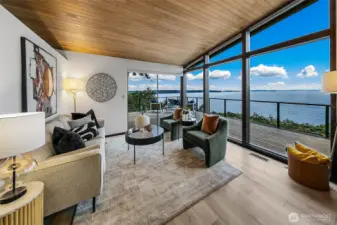 Living room during the day hours are just as delightful