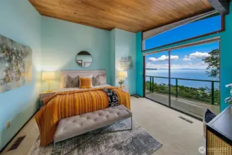 Primary Suite!  Did I mention it has amazing views of Puget Sound, looking north and NW