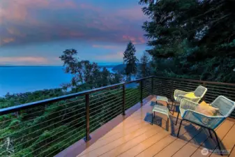 Evenings off the primary area deck space