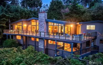 Drone to show off the home and grand fireplace