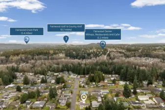 Conveniently located near Fairwood Crest Park, Fairwood Golf & Country Club, and the Fairwood Center with shops, restaurants, and cafes. Everyday amenities, dining, and recreation are all just a short drive from home.