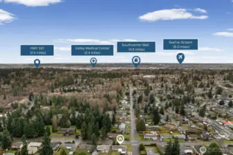 Excellent commuter location with quick access to Hwy 167, Valley Medical Center, Southcenter Mall, and SeaTac Airport. Nearby employment centers, shopping, and travel options make daily life easy and connected.