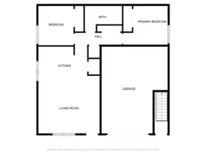 Main floor layout (ADU & Garage)