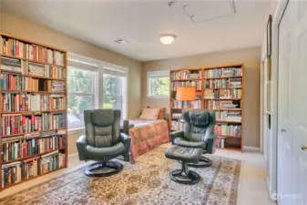 Bedroom 2, Media Room, Library/Den, TWO closets with organizers