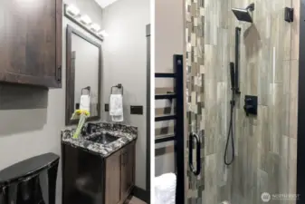 downatairs 3/4 bath