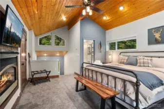 Primary room with fireplace