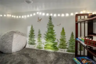 Cubby closet for kids in 2nd bedroom