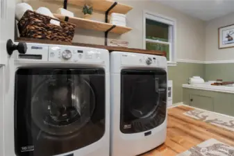 laundry in main bath of home