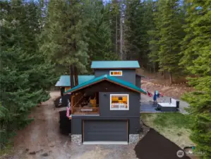 attached 2 car garage and storage