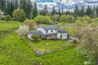 Home surrounded by pastures