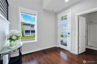 Grand Entrance: High vaulted ceiling