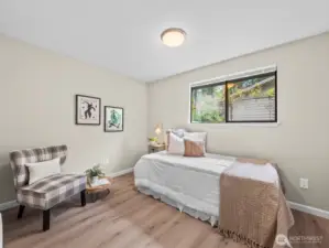Bedroom number two has equally the same amount of space and the same features as bedroom number one.
