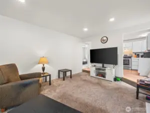 The living room is spacious as well.