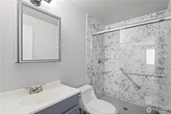 Primary bathroom/master bath.