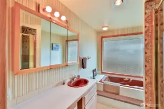 Primary bath with jetted tub and separate shower