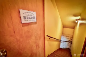 Stairs to garage