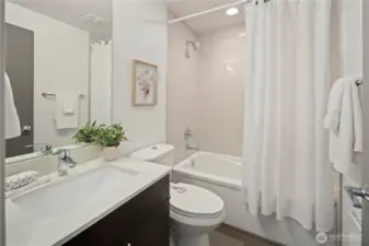 Dedicated bathroom for second bedroom