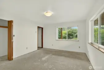 bedroom in basement