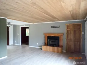 Living room to kitchen eating area