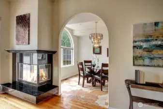 Cool architectural features with large windows