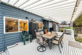 What a great place to entertain! And it's hot tub ready-