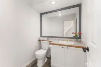 conveniently located on the main floor half bath