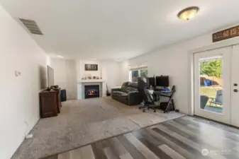 open to the family room