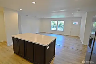 Kitchen looking into Living room