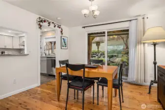 Spacious Dining room with access to covered patio