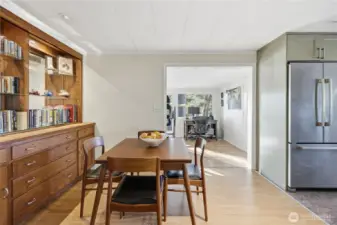 Built-in Buffet provides lots of storage.