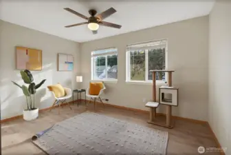 Upstairs bonus living space.