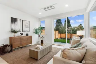 Cassette-style mini-split for sleek efficient heating and cooling.