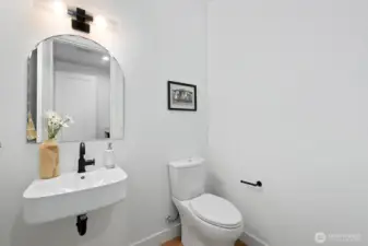 Coveted main floor powder room.