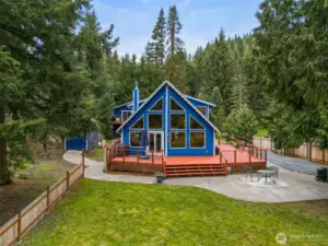 Alder Lake House is a completely remodeled home with distinctive landscaping. This property is beyond dialed in.