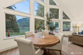 Meals with a view, conversations with a view, studying with a view, coffees with a view — all much more enjoyable when that turquoise lake is mesmerizing you day after day.