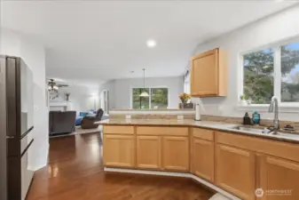 Another view of the large kitchen - all the apppliances will convey with the home.