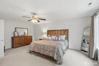 Primary bedroom - large enough for a king size bed and furniture.