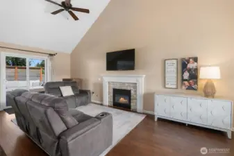 Gas fireplace for those cozy nights.