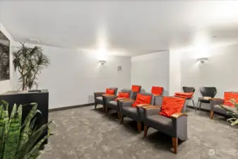 Movie room for residents to enjoy