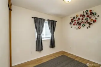 Bedroom number two is lit up with natural light!