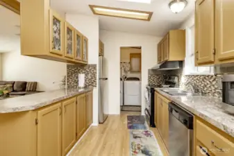 Find a perfectly situated kitchen with ample counter and cabinet space.