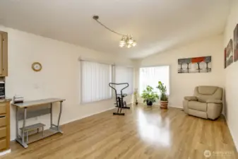 From the kitchen, step into your generously sized dining area!
