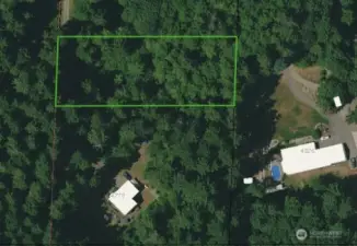 Just over an acre, existing driveway provides easy access