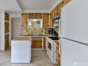 All appliances stay.  Kitchen is the hub of the house.